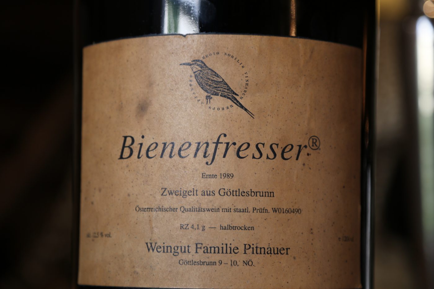 Bienenfresser können altern. Lagerfähigkeit Rotwein aus Österreich. 